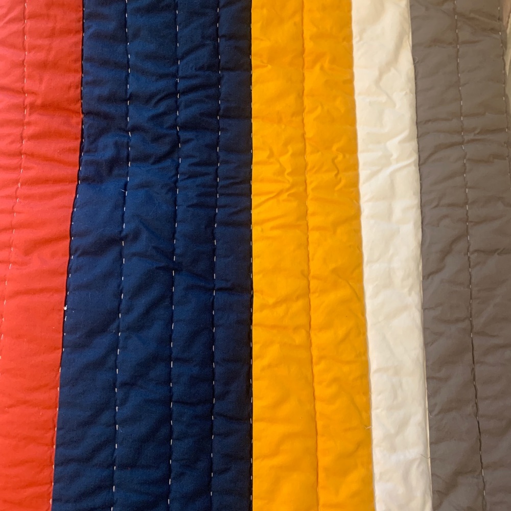 Pottery Barn Twin Quilt Stripes Striped like MVP